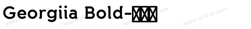Georgiia Bold字体转换